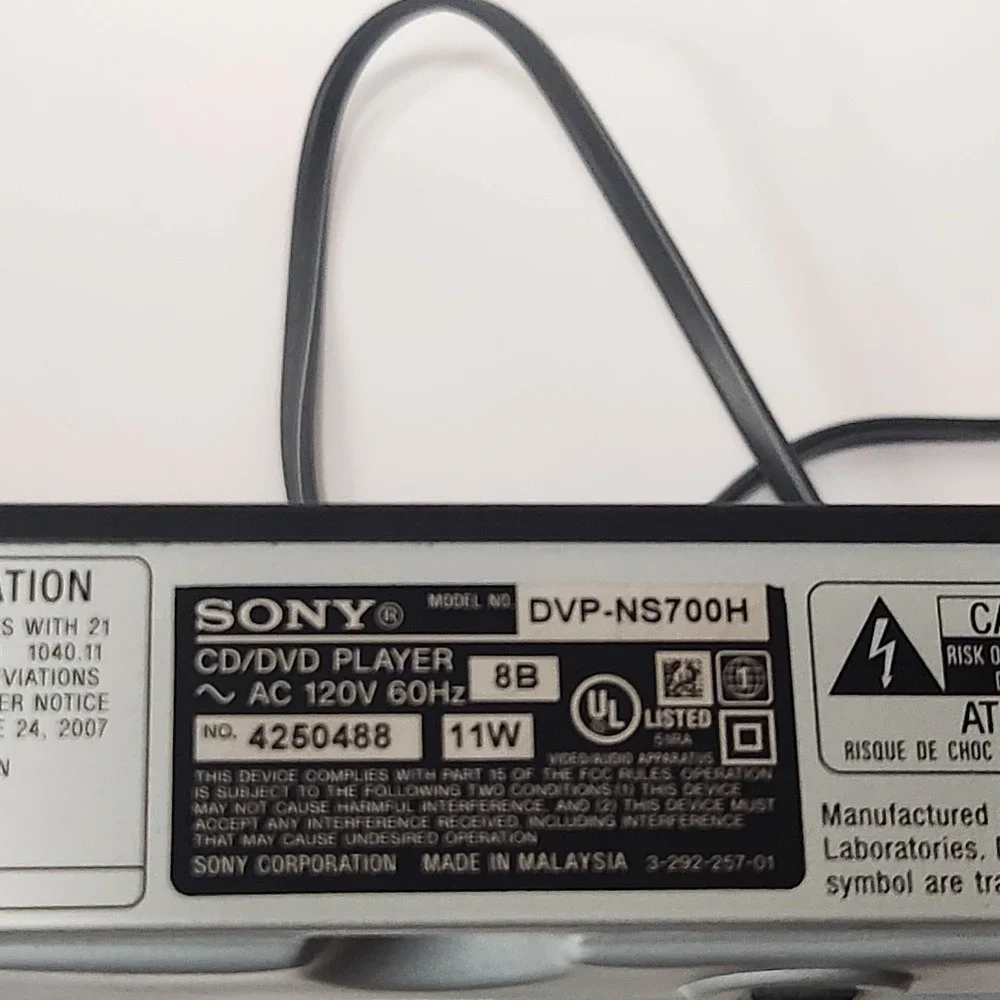 Sony‎ DVD And CD Player DVP-NS700H HDMI